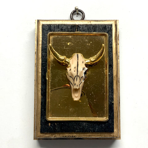 Bourbon Barrel Frame with Cow Skull (3