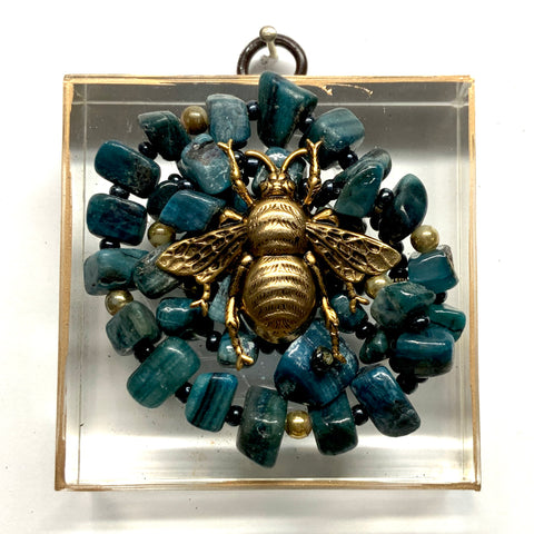 Acrylic Frame with Grande Bee on Necklace / Slight Imperfections (2.75