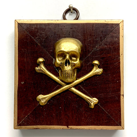 Wooden Frame with Skull and Crossbones (3.25