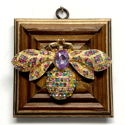 Wooden Frame with Sparkle Bee (4