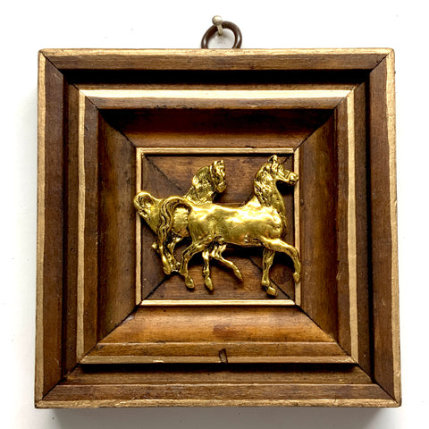 Wooden Frame with Horses (4.25