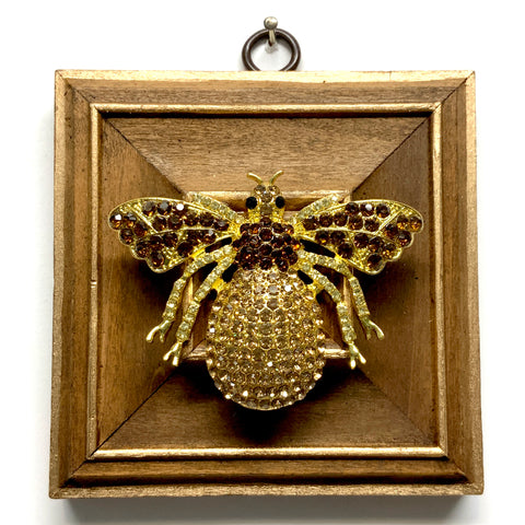Wooden Frame with Sparkle Bee (3.75