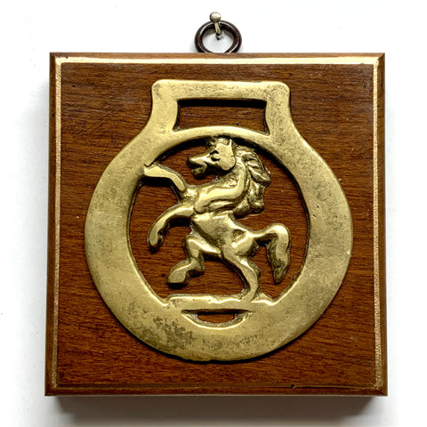 Wooden Frame with Horse Brass (3.75