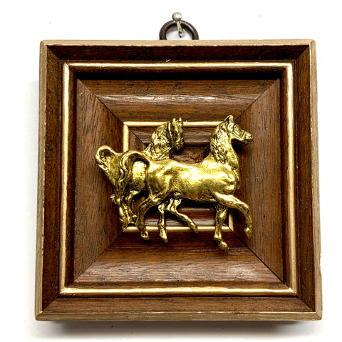Wooden Frame with Horses (3.5