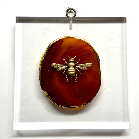 Acrylic Frame with Italian Bee on Agate / Slight Imperfections (7