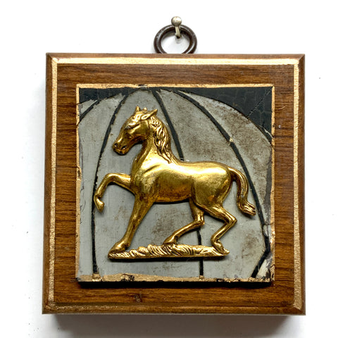Wooden Frame with Horse on Coromandel (3