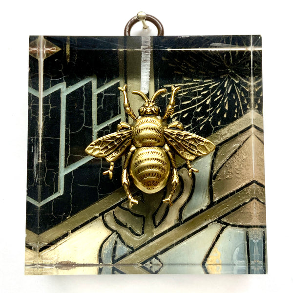 Coromandel under Lucite Acrylic Frame with Grande Bee / Slight Imperfe