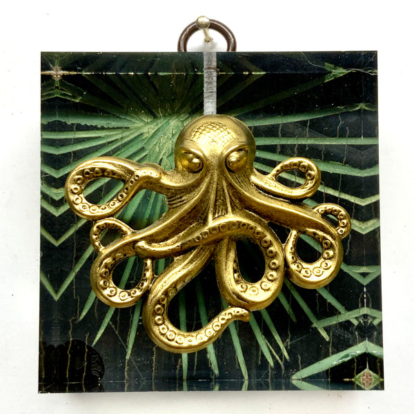 Coromandel under Lucite Acrylic Frame with Octopus / Slight Imperfecti