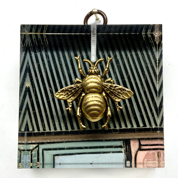 Coromandel under Lucite Acrylic Frame with Grande Bee / Slight Imperfe