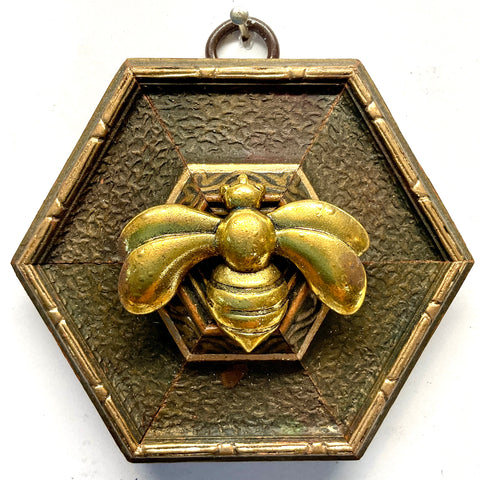 Painted Frame with Deco Bee (3.5” wide)