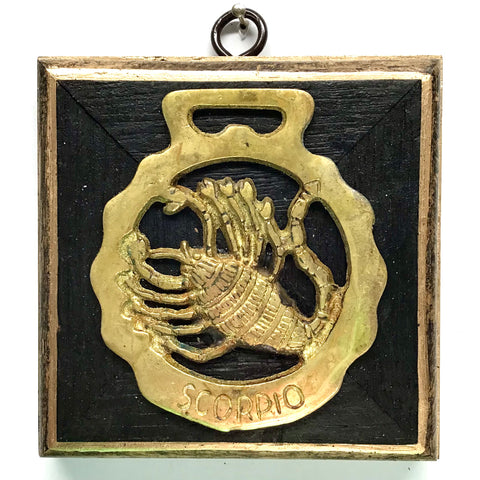 Bourbon Barrel Frame with Scorpio Horse Brass (4” wide)
