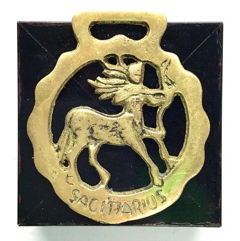 Modern Lacquered Frame with Sagitarius Horse Brass (3” wide)