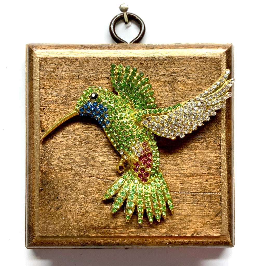 Cherry Frame with Sparkle Hummingbird (3.25” wide)