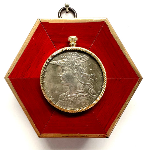 Modern Lacquered Frame with Coin (3.5” wide)