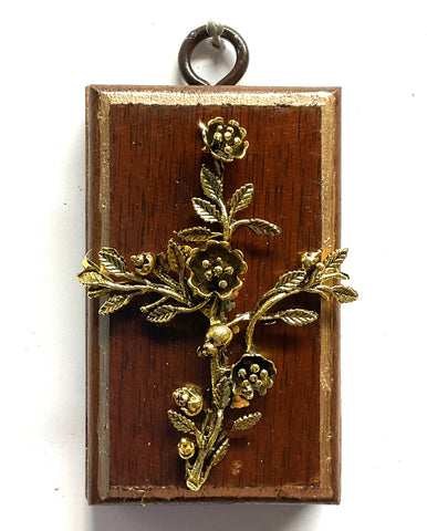 Wooden Frame with Rose Cross (2” wide)