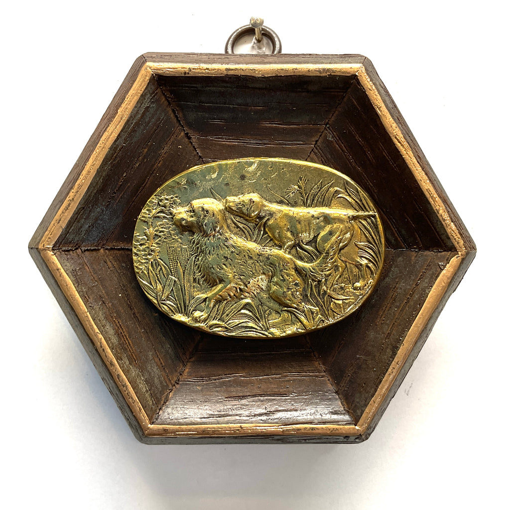 Wooden Frame with Sporting Dog (4” wide)