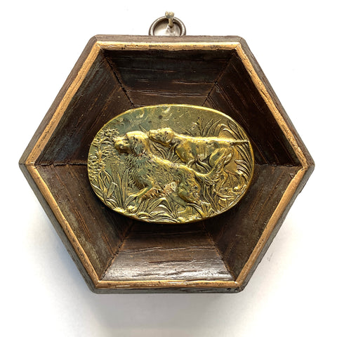Wooden Frame with Sporting Dog (4” wide)