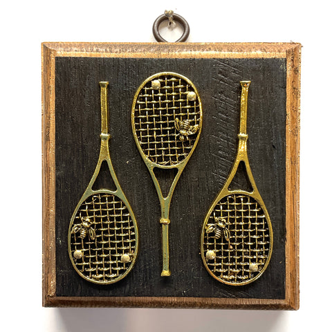 Bourbon Barrel Frame with Tennis Rackets (4” wide)