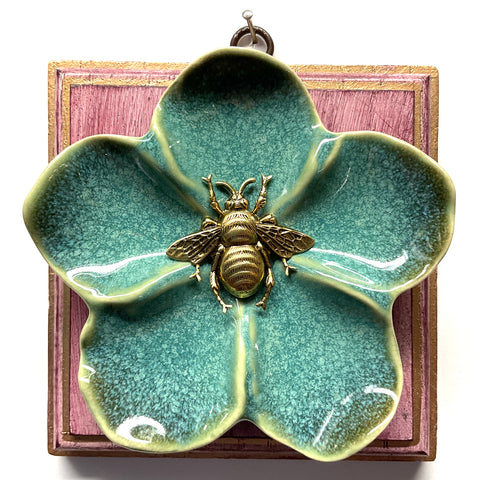 Painted Frame with Grande on Porcelain Flower (5” wide)