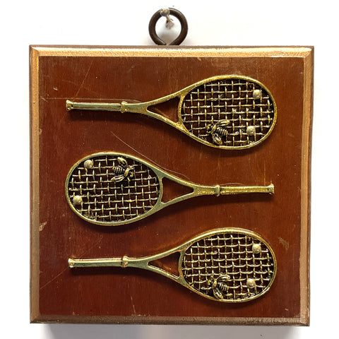 Wooden Frame with Tennis Rackets (4” wide)