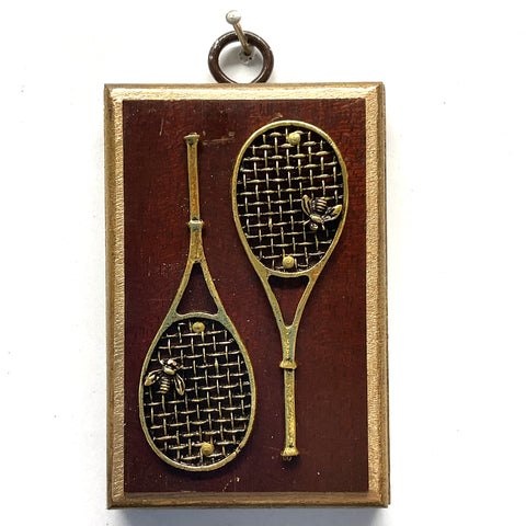 Wooden Frame with Tennis Rackets (2.5” wide)