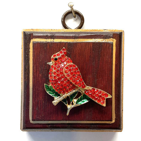 Painted Frame with Cardinal (2.5” wide)