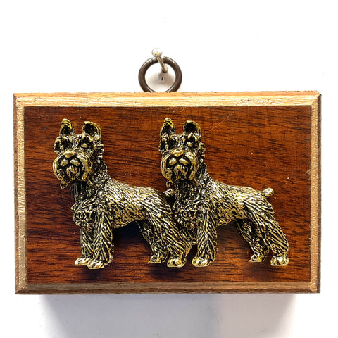 Wooden Frame with Dogs (3.75” wide)