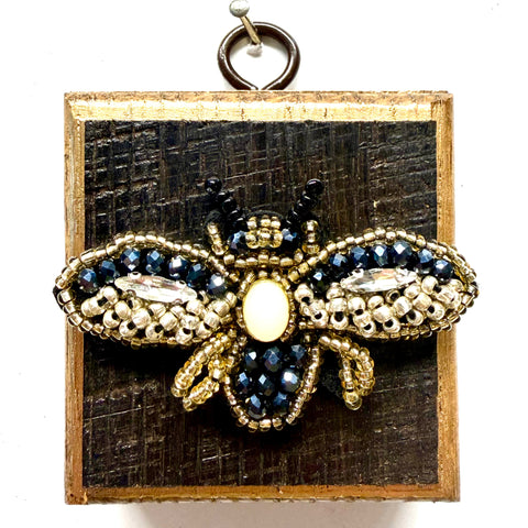 Bourbon Barrel Frame with Beaded Bee (2.5” wide)