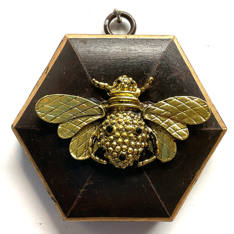 Wooden Frame with Queen Bee (3.5” wide)