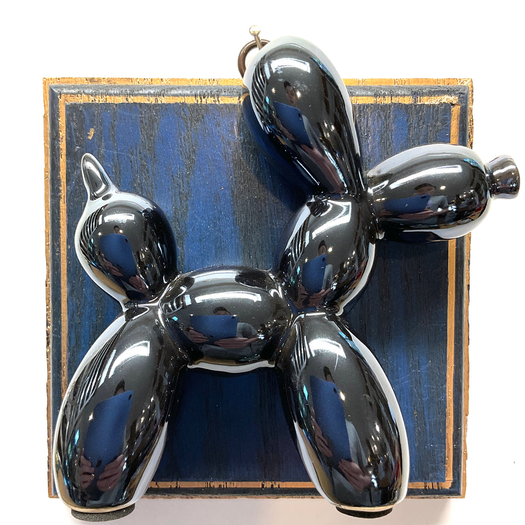 Wooden Frame with Ceramic Balloon Dog (5” wide)