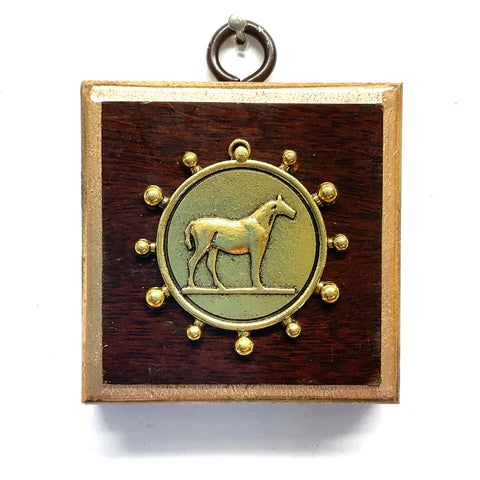 Wooden Frame with Horse Coin (2.5” wide)