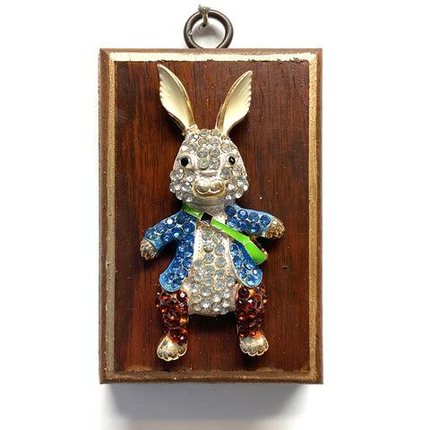 Wooden Frame with Sparkle Rabbit (2.5” wide)