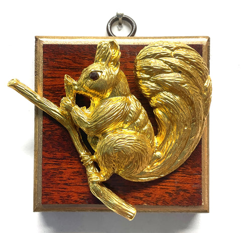 Wooden Frame with Squirrel (3.5” wide)