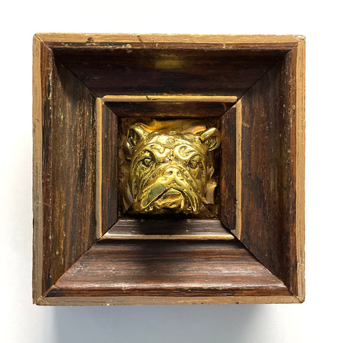 Wooden Frame with Bulldog (3.5” wide)