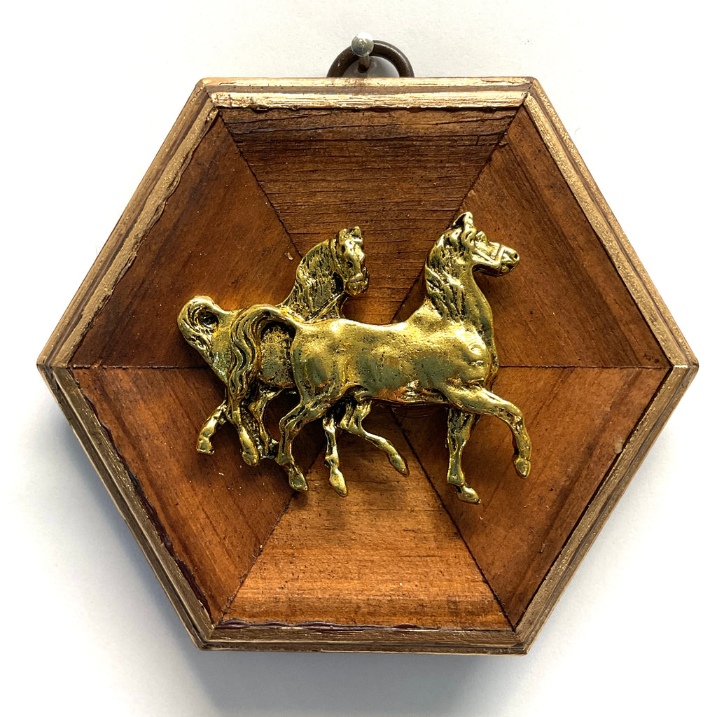 Wooden Frame with Horses (4” wide)