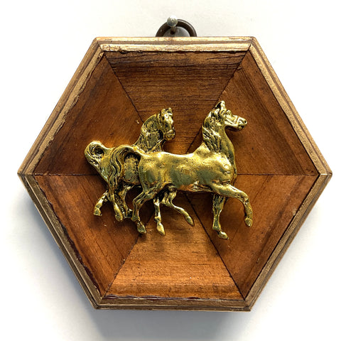 Wooden Frame with Horses (4” wide)