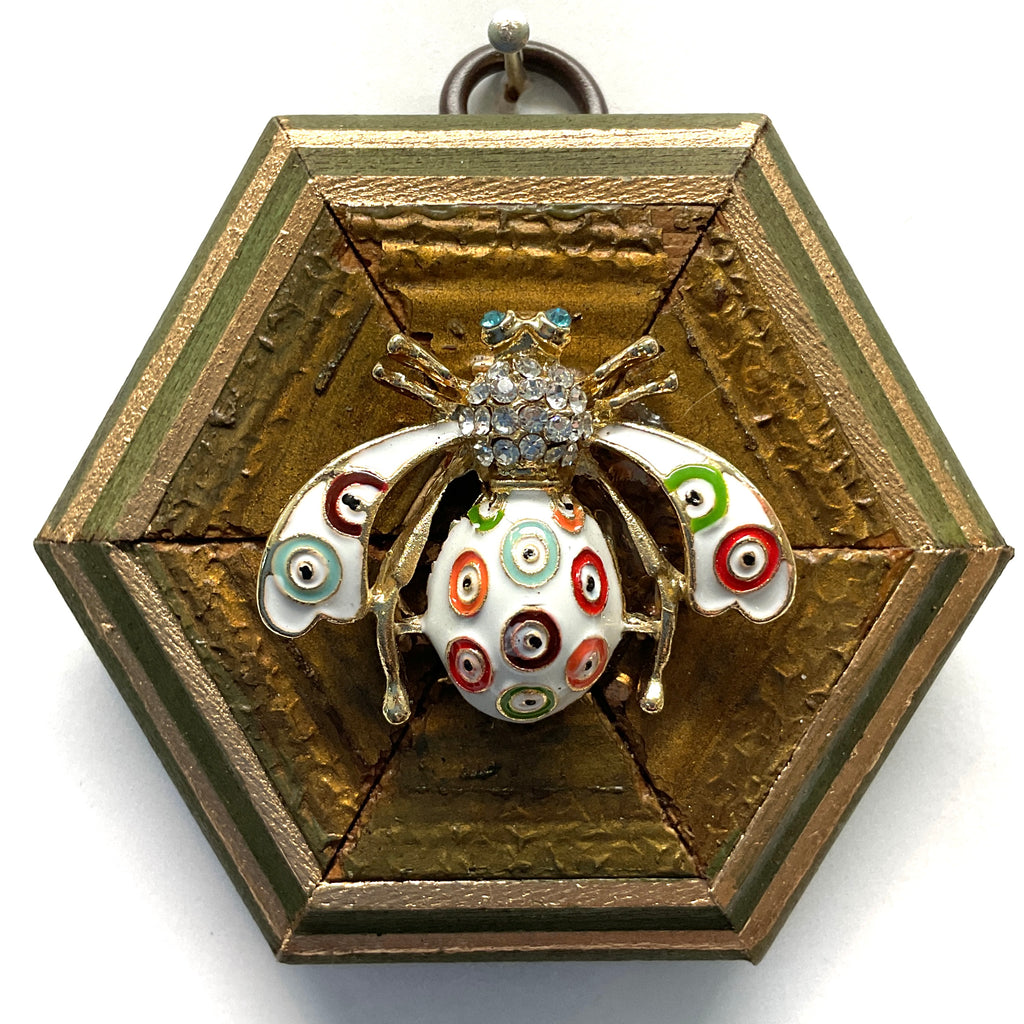 Gilt Frame with Enameled Bee (3” wide)