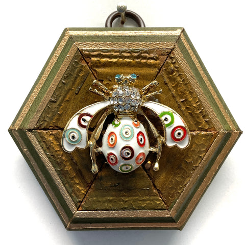Gilt Frame with Enameled Bee (3” wide)