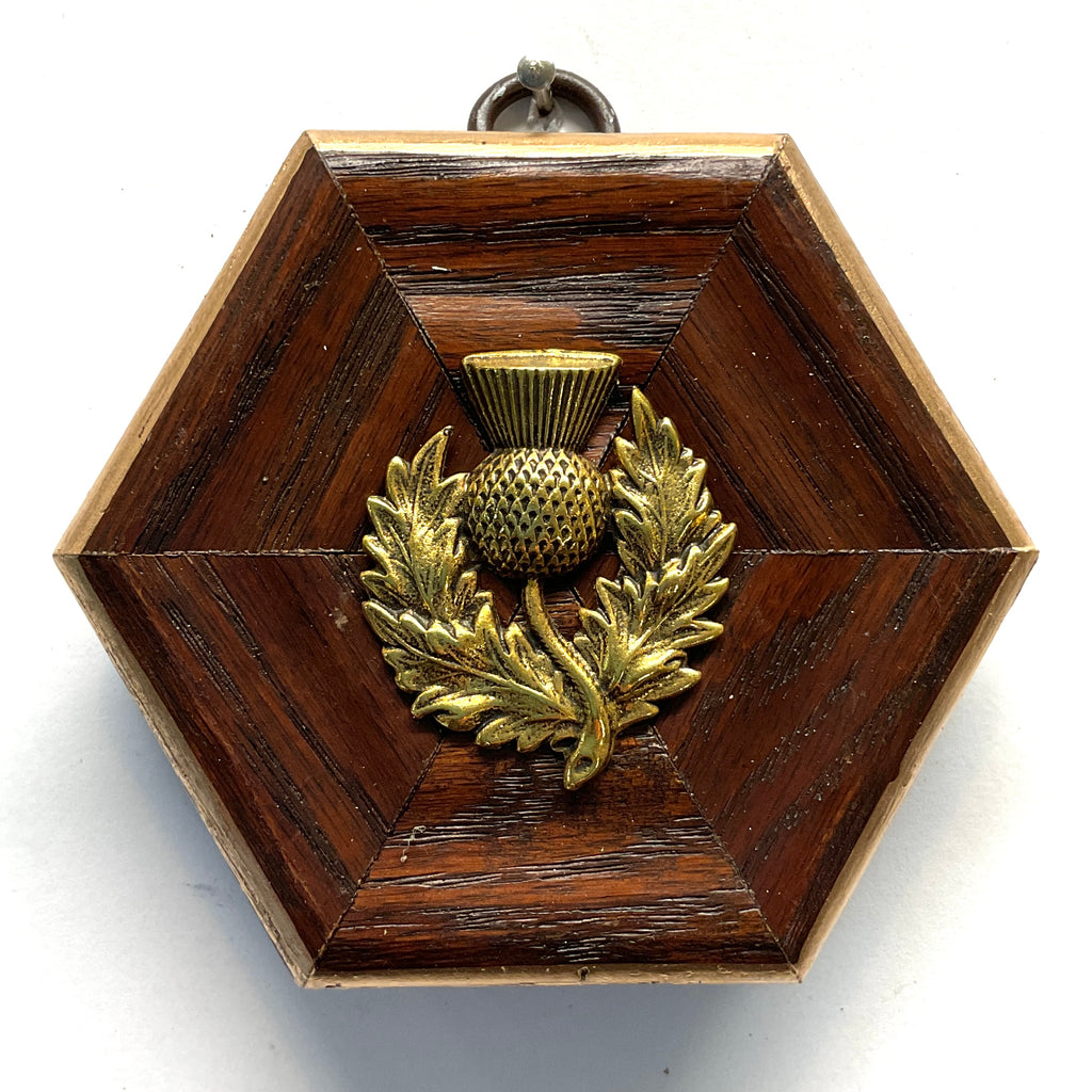 Wooden Frame with Thistle (3.5” wide)