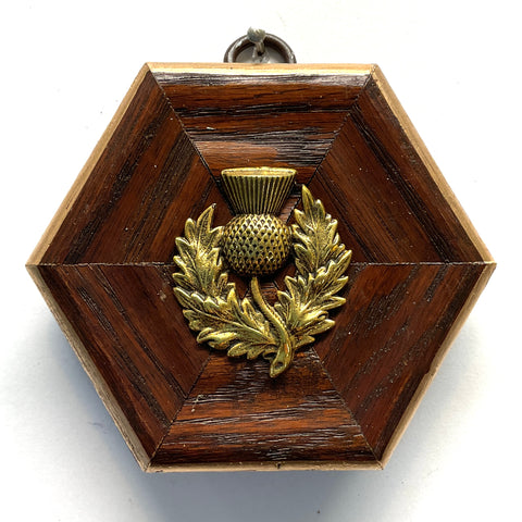 Wooden Frame with Thistle (3.5” wide)