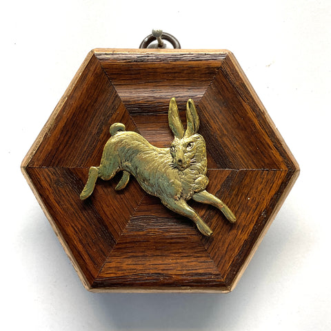 Wooden Frame with Hare (3.5” wide)