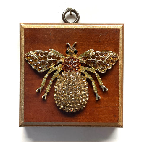 Wooden Frame with Sparkle Bee (3” wide)