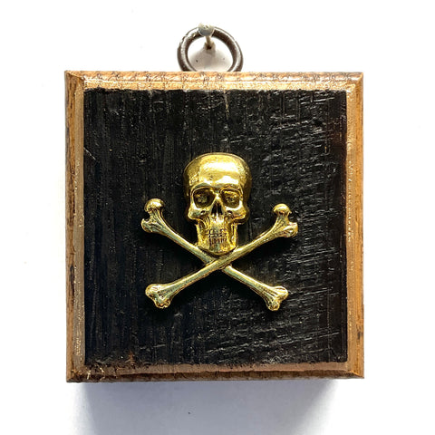 Bourbon Barrel Frame with Skull and Crossbones (2.25” wide)