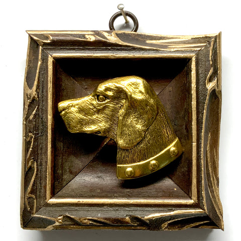 Wooden Frame with Stately Dog (3.75