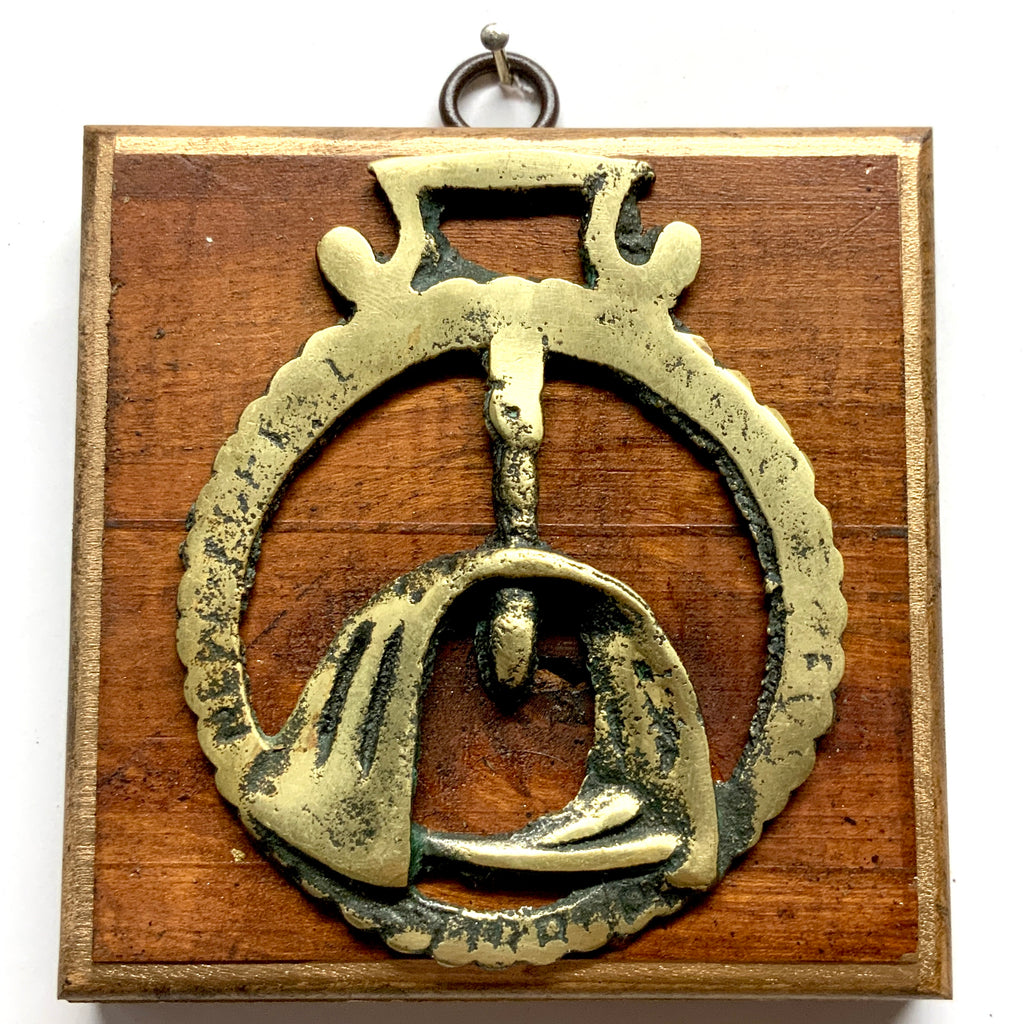 Wooden Frame with Horse Brass (4