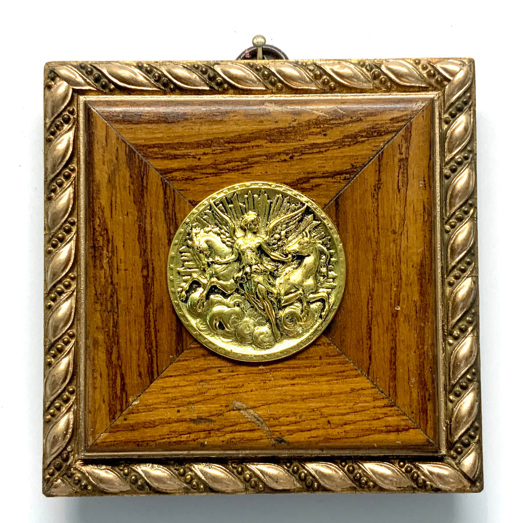 Wooden Frame with Athena Coin (3.75” wide)