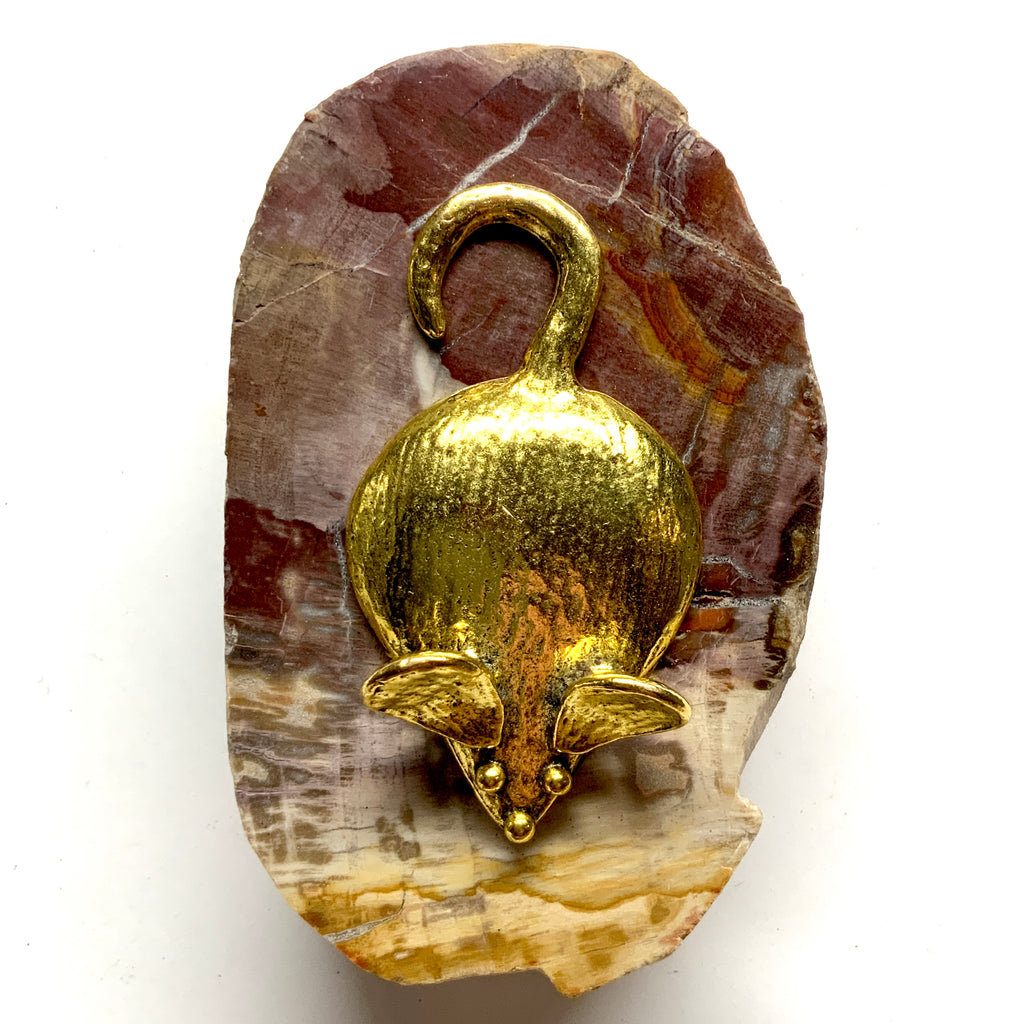 Petrified Wood Frame with Mouse (2.5