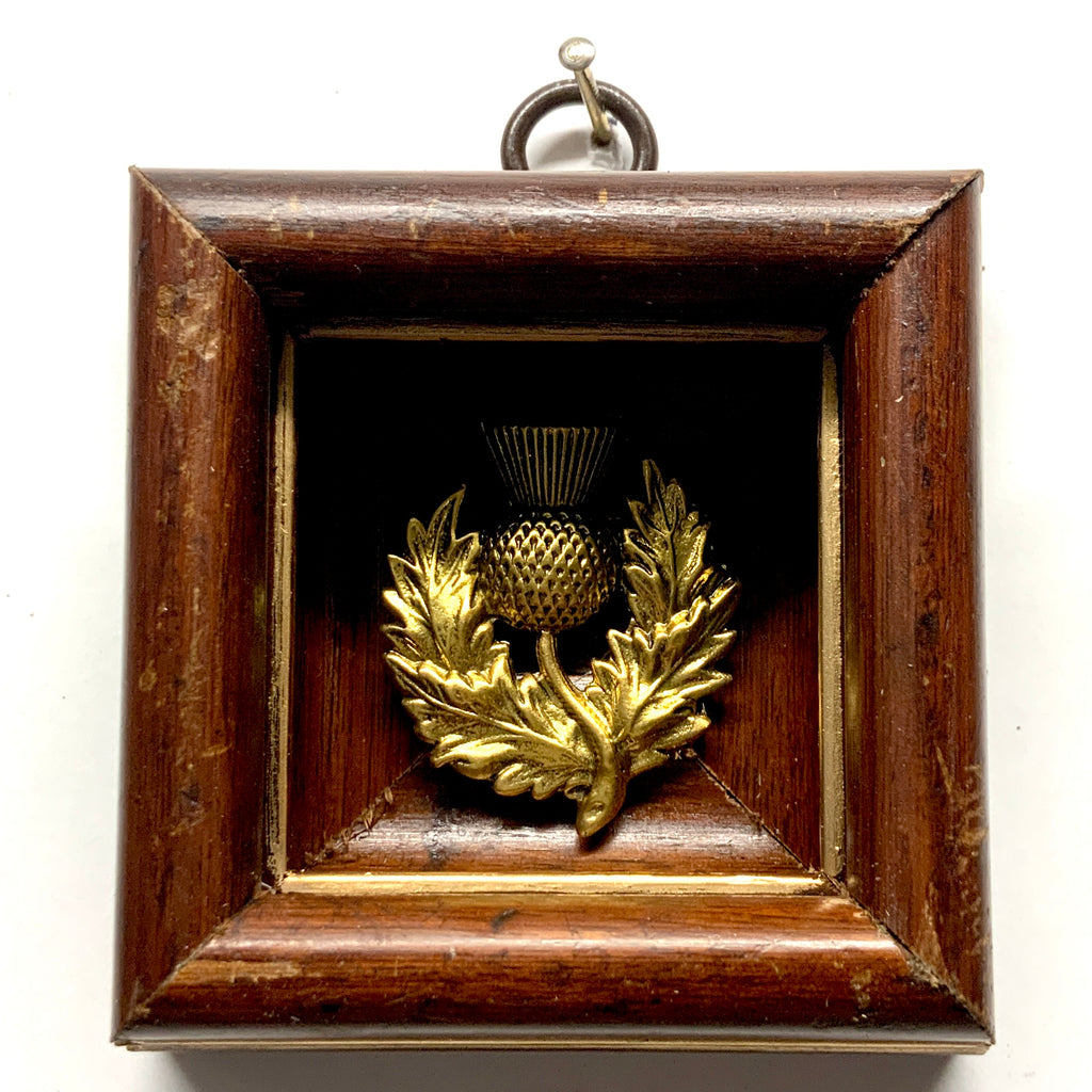 Wooden Frame with Thistle (3