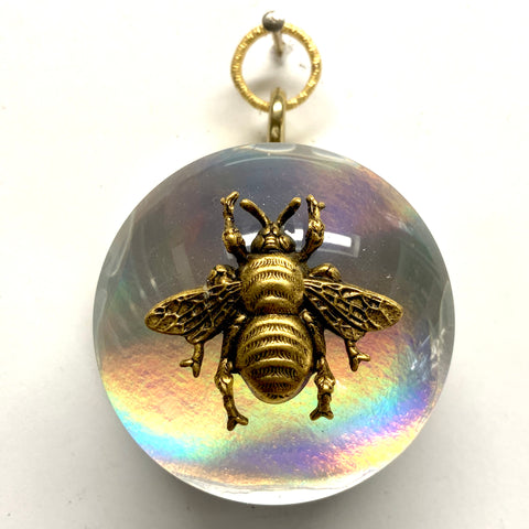 Acrylic Orb Frame with Grande Bee on Mylar / Slight Imperfections (2