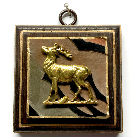 Wooden Frame with Stag on Coromandel (3.25